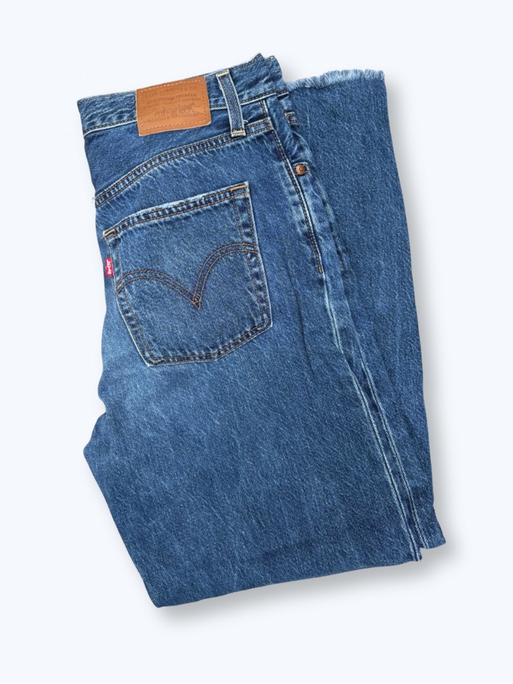 Levi's Ribcage Straight Ankle Jeans Dark Wash Size 28 - Picture 4 of 4